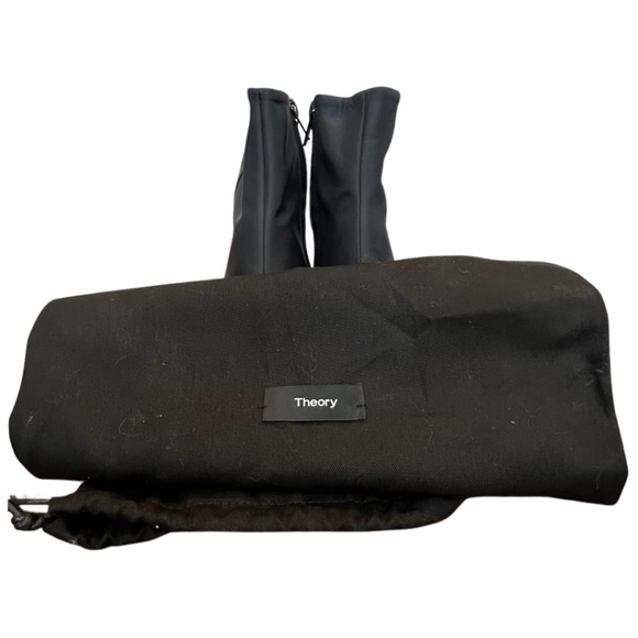 Theory Black Pointed Toe Ankle Boots - Picture 2 of 6